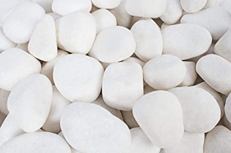 Unpolished White Decorative, Landscaping And Garden Stone Pebbles For Flower Vase & Multi Purpose Pack